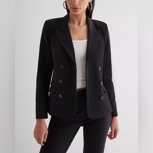 EXPRESS BLACK COLUMNIST DOUBLE BREASTED BLAZER SZ SMALL